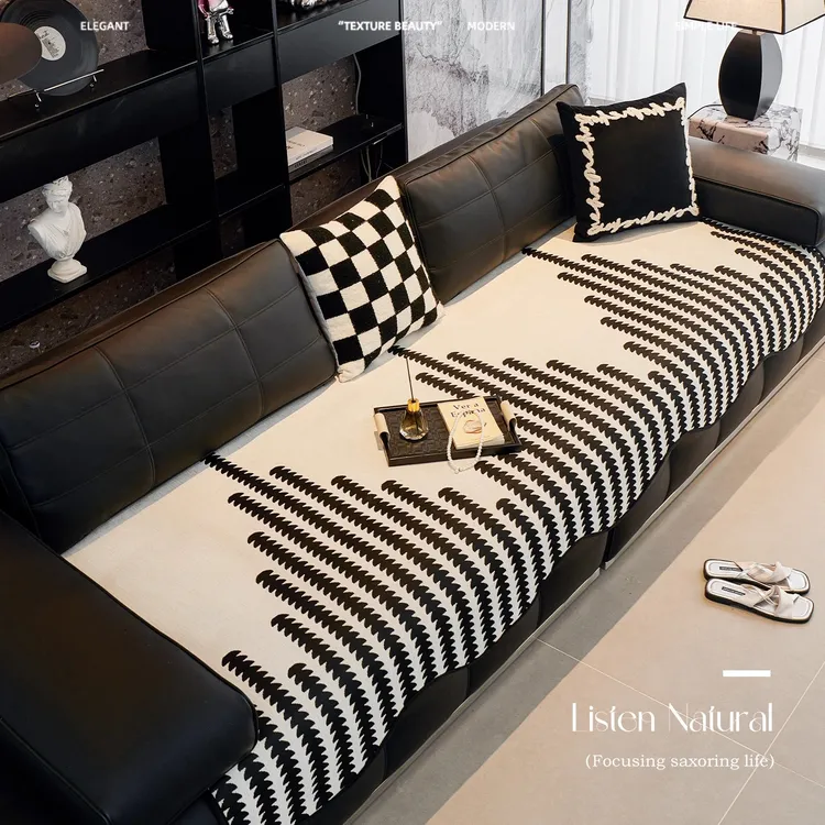 秋冬季皮沙发垫四季通用2025新款异型固定防滑直排坐垫子盖布套罩