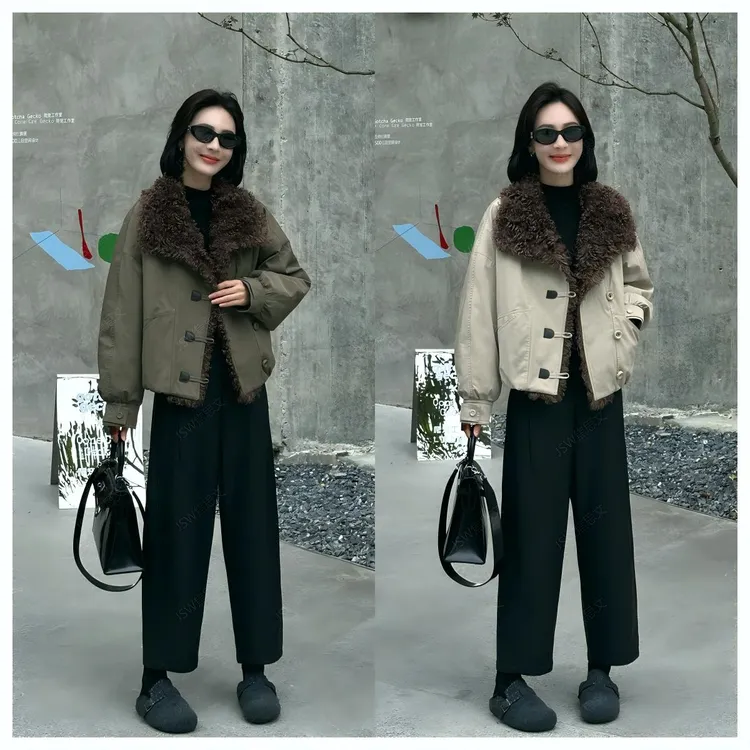 焦思文 冬季时尚休闲洋气宽松短款派克羽绒服251113Y07