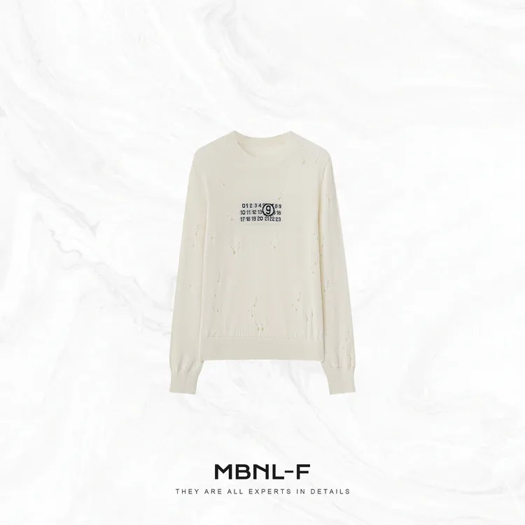 MBNL-F”吉拉毛衫“ 重工14针30支100%羊毛做旧感毛衣 秦磊TH-MY120