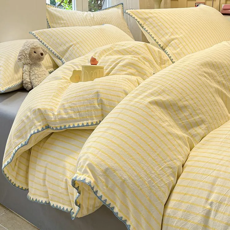 纯棉水洗棉被套单件100全棉学生宿舍150x200x230被罩单人三四件套