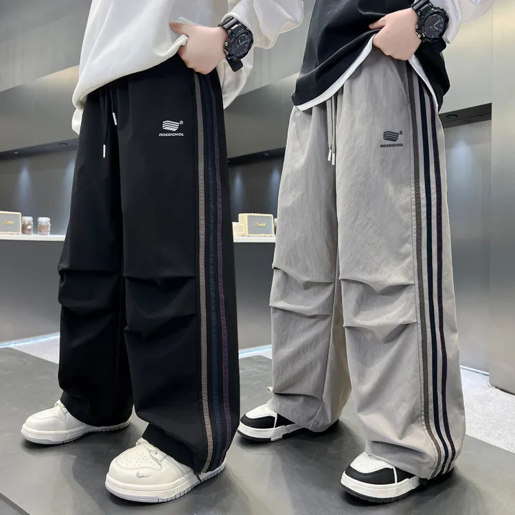 裤子休闲春秋纯色男童中大童
