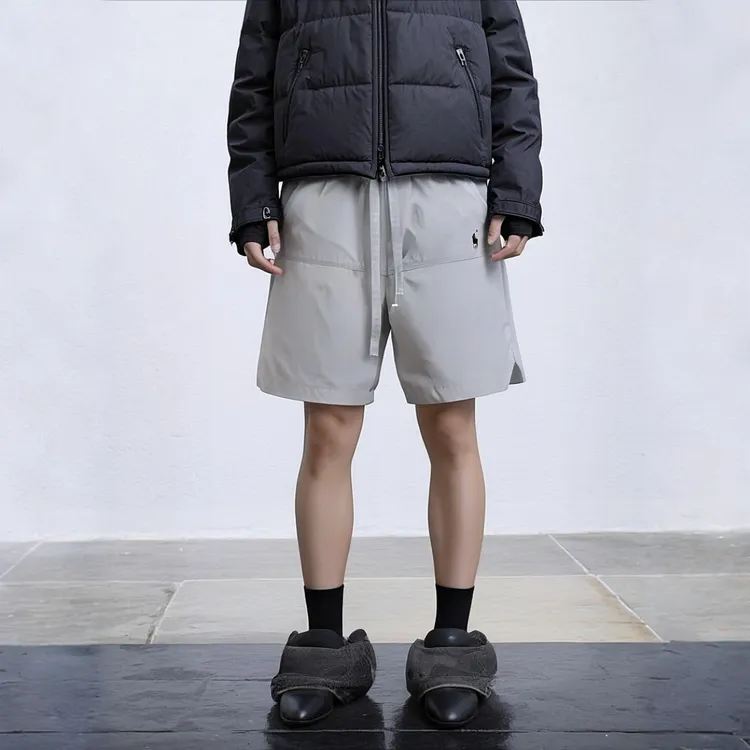 2025年夏季男士速干透气五分裤打孔休闲百搭简约刺绣短裤五分裤子