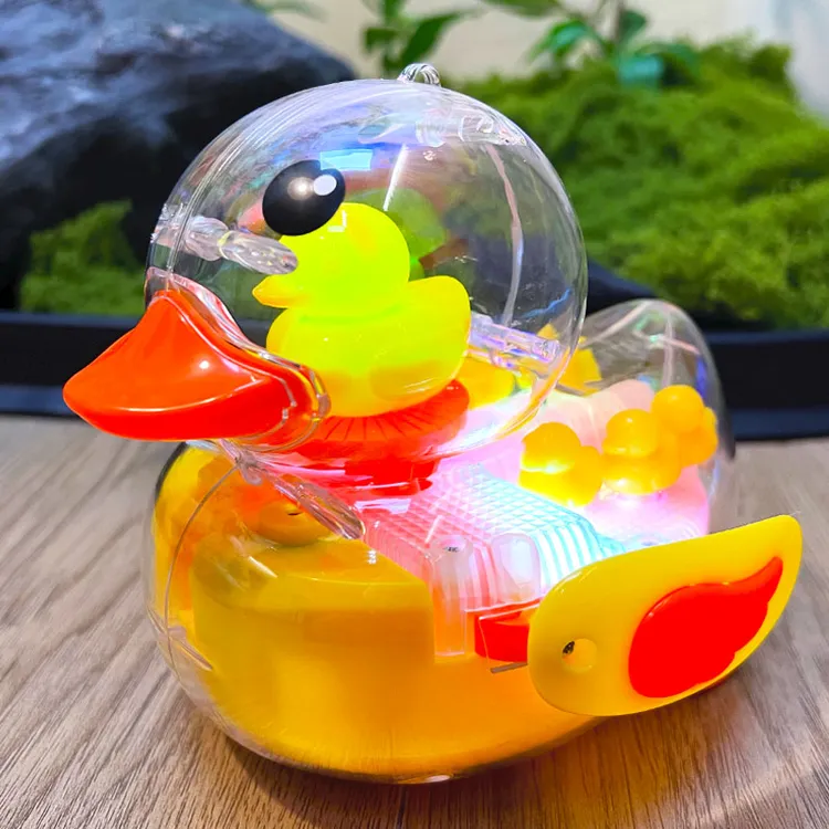 婴儿玩具0一1岁早教学爬3小黄鸭6个月宝宝抬头训练习爬行新生儿童