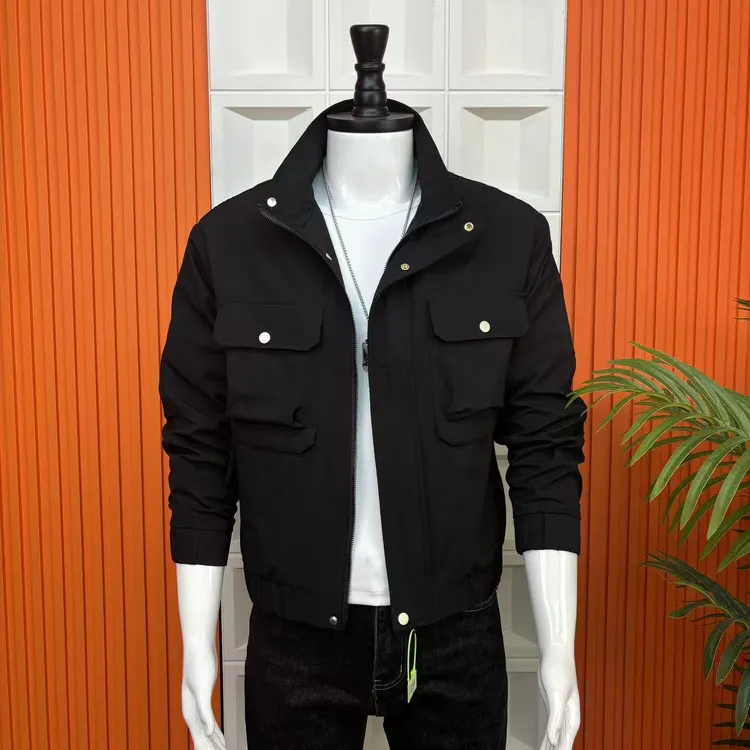新款高品质韩版工装潮男夹克春秋季潮流修身时尚帅气青年男士外套