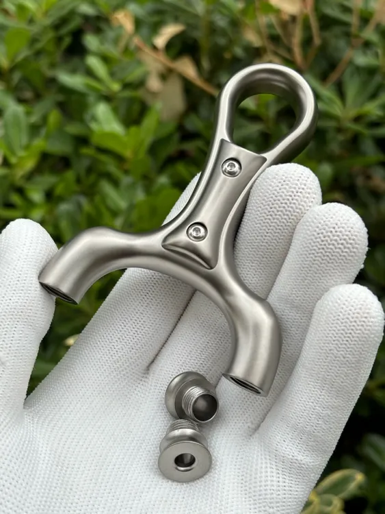 传奇钛合金顶卡圆头两用灭鼠弹弓圆头弹弓顶卡弹弓单卡打鱼圆头弓