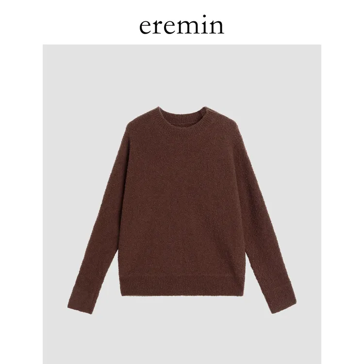 浆果毛衣/定纺羊毛羊绒肌理感圆领休闲毛衣56140