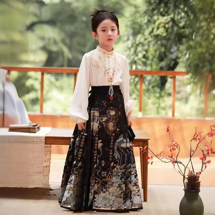 明制马面裙套装 |女童新中式夏款汉服 |薄款古风童装 |国风礼服