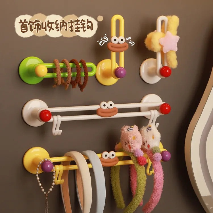 卫生间发箍架子洗漱台鲨鱼发夹头绳收纳壁挂式家用宿舍首饰展示架