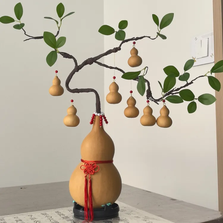 新年礼物一根藤蔓上七个葫芦天然葫芦居家乔迁开业办公室卧室客厅