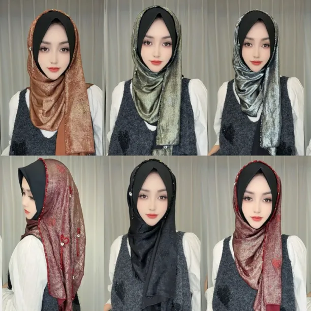 J高端拼接手工流苏绕巾头巾头巾（配盒针）