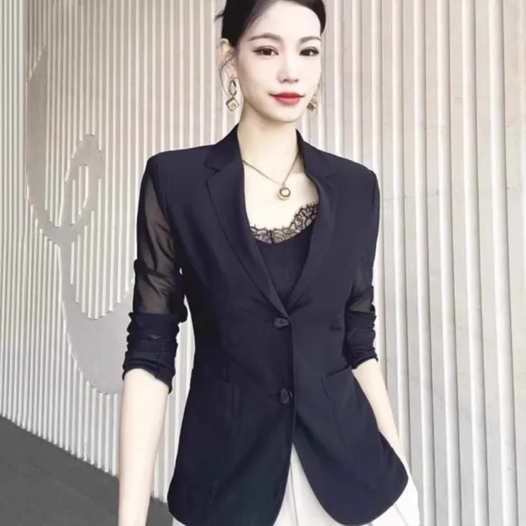 哥弟阿玛施正同款夏季洋气新款百搭职业西服小西装外套5400808