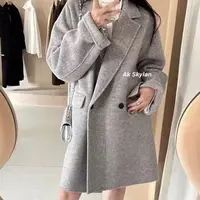 【柏林少女】重工保暖气质优雅时尚简约典雅毛呢外套上衣/ULI3970