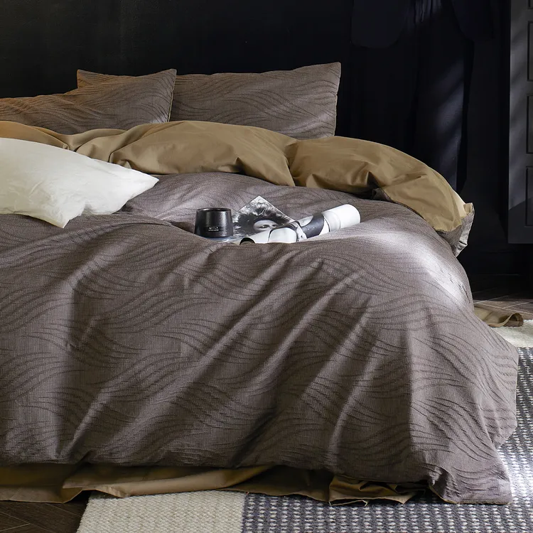复古侘寂风丨四件套纯棉全棉2025新款床单被套高级感简约提花床品