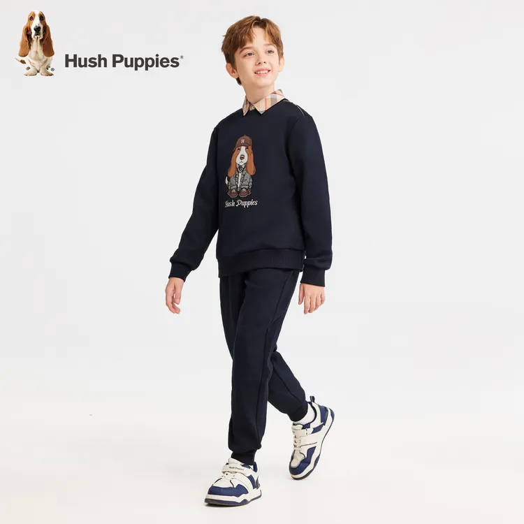 【卫衣套装】暇步士童装2025年秋季新款儿童简约帅气休闲套装