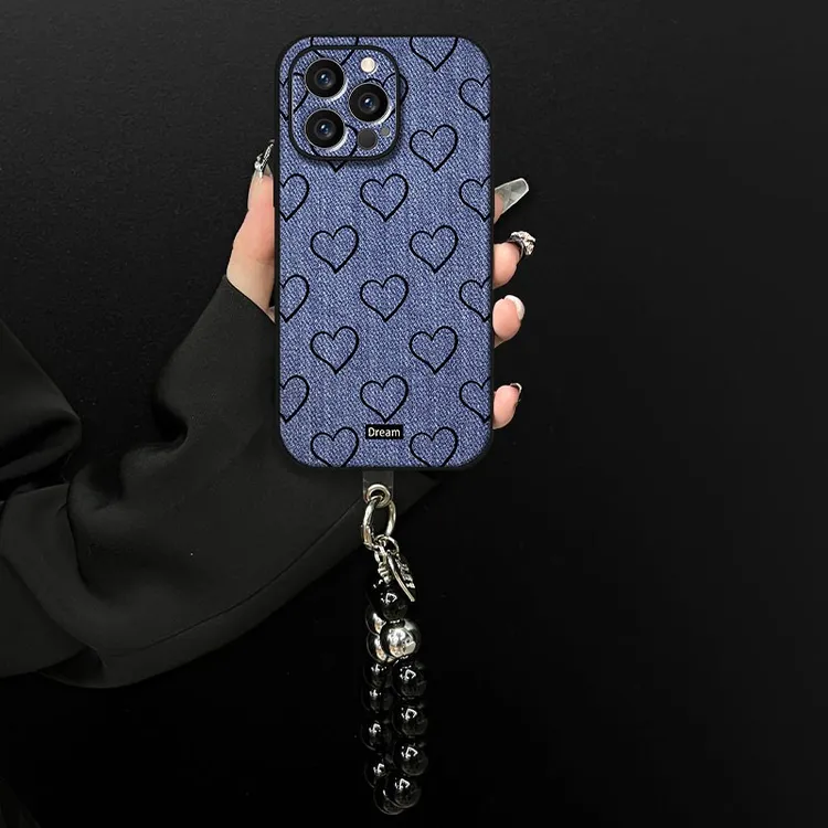 满屏爱心适用苹果vivo华为oppo小米iPhone16金属漆小羊皮手机壳