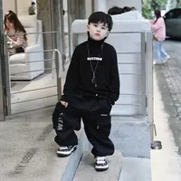 【现货】Jimmy妈童装 内搭王冬季儿童抓毛蚕丝加绒高领堆堆领打底衫