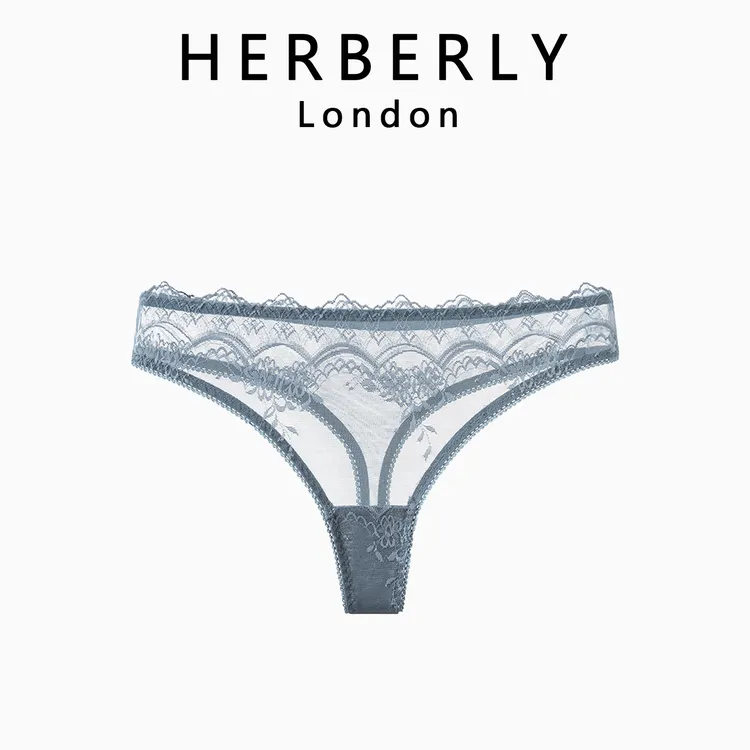 英国 HERBERLY 月迷低语性感网纱内裤蕾丝低腰网纱诱惑纯欲三角裤