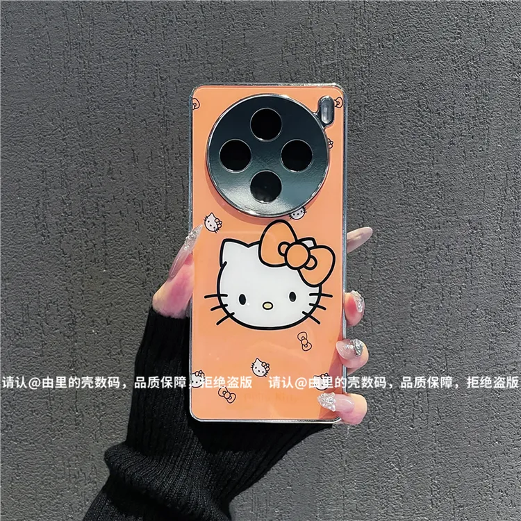 （vivoX100系列）电镀直边玻璃壳适用华为vivoX100/Pro手机保护壳潮