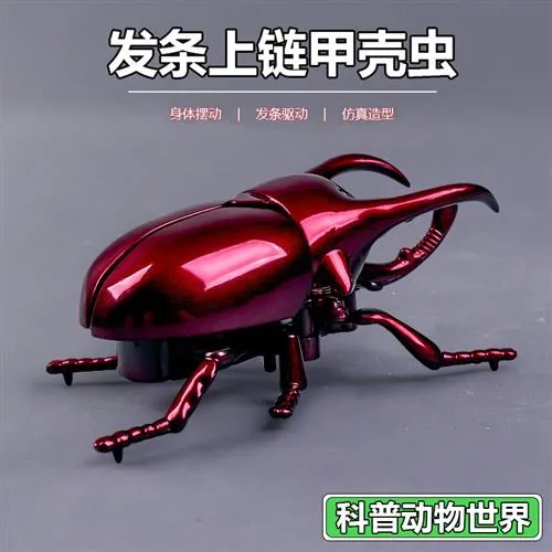 创意上链条甲虫仿真甲壳虫发条昆虫模型爬行玩具会跑男孩儿童宝宝