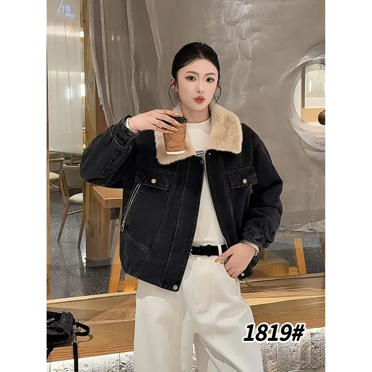 女士复古牛仔棉衣外套1819-A119