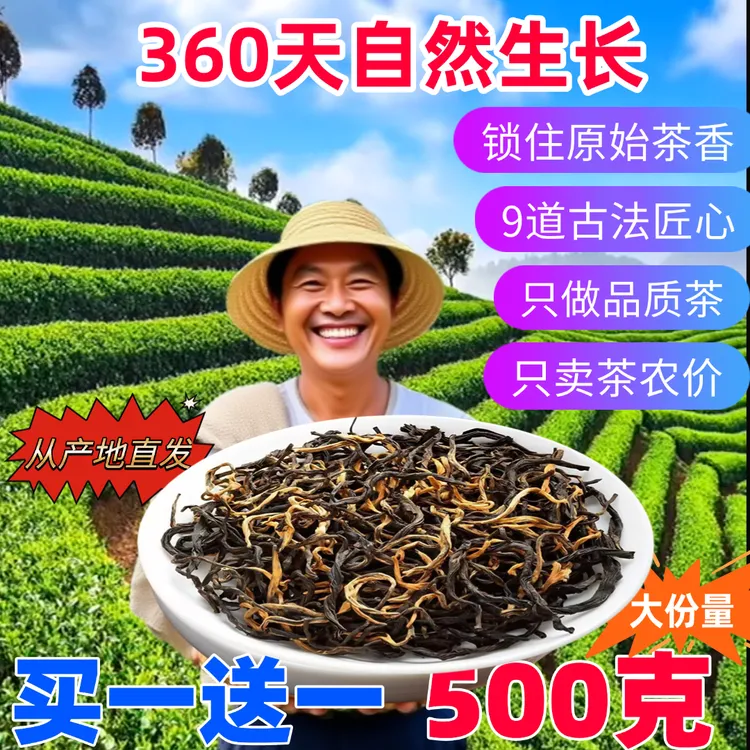 【新客专享】红茶新茶一级功夫红茶嫩芽浓香蜜香耐泡型口粮批发