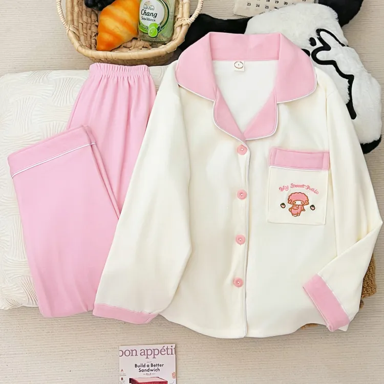 女童睡衣德绒冬季新款儿童德绒家居服女孩可爱童趣柔软亲肤套装