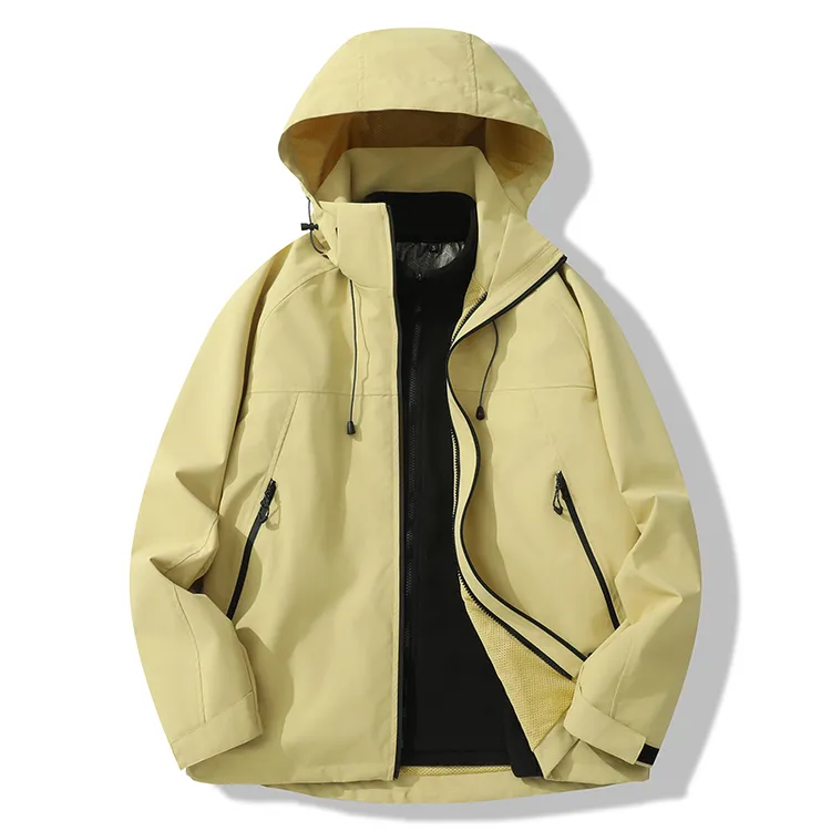 三合一春秋冬季男女同款冲锋衣防风防水外套户外旅行石墨烯登山服