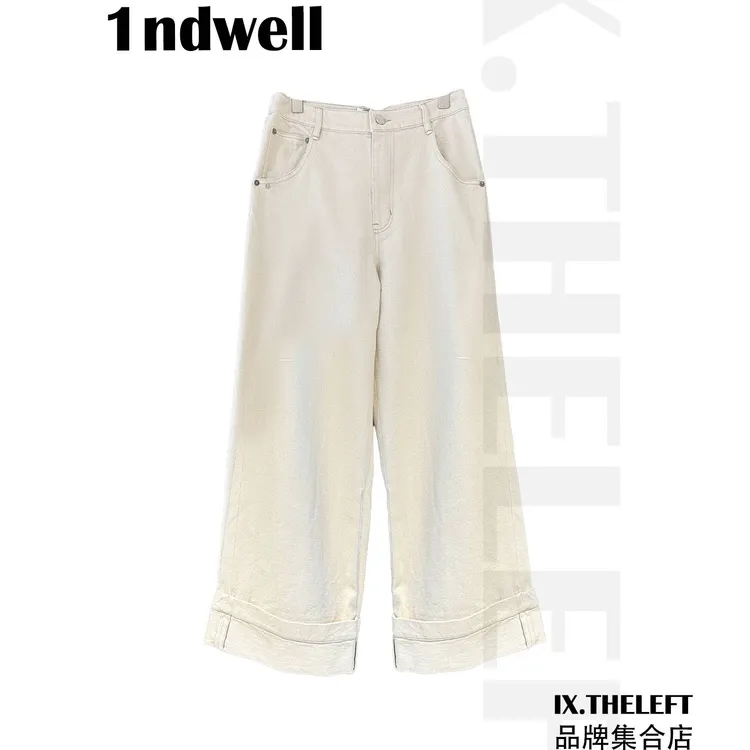 1ndwell阔腿卷边长裤1DW052411Q