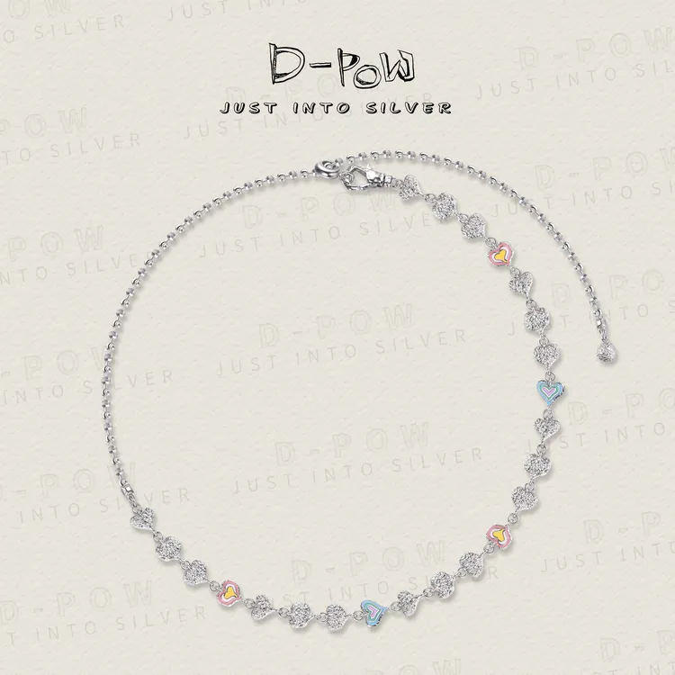 灯小炮 坠链均925银 biubiu熔岩桃重工项链（50cm）（9620）气质轻奢