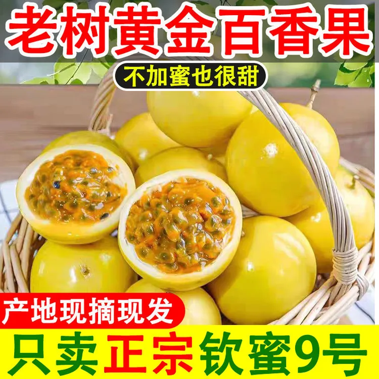 广西灵山钦蜜9号黄金百香果 新鲜现摘 当季水果 特级爆甜坏果包赔