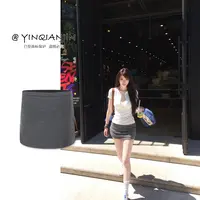 尹千金J【绝杀腰臀比】灰色辣妹时尚短裤裙S061102