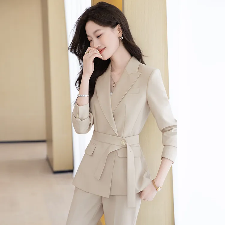春秋职业西装2025新款气质高级感显瘦修身女神范女职业西装套装
