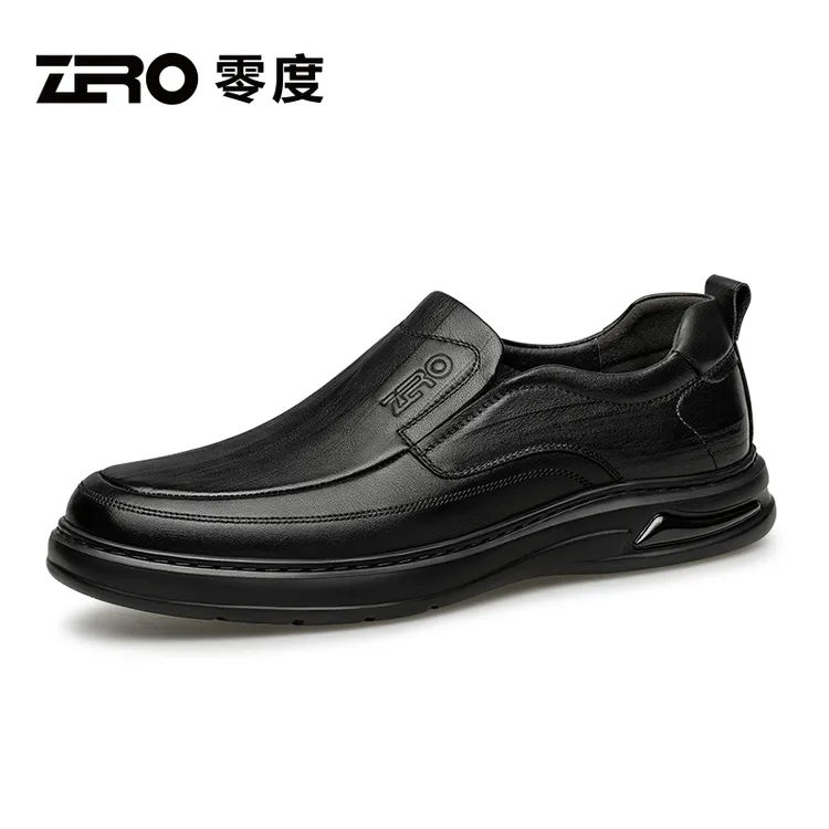 「智行」ZRO零度男鞋超轻舒适商务休闲鞋真皮男士一脚蹬休闲爸爸鞋