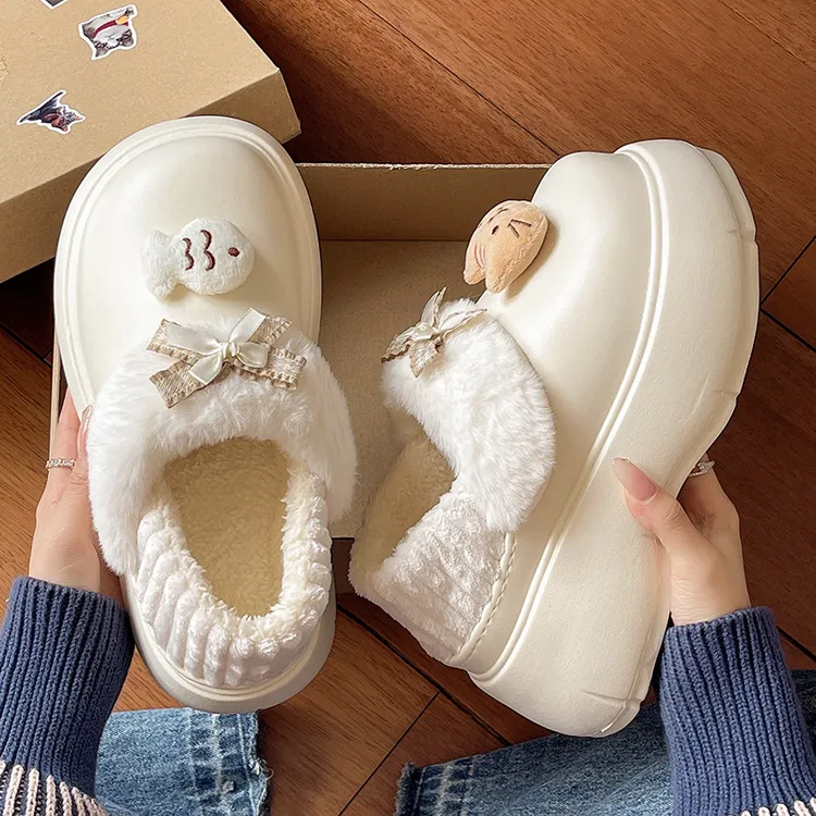 卡通可爱风舒适秋冬季舒适保暖耐穿2025年外穿爆款高档软底棉鞋女