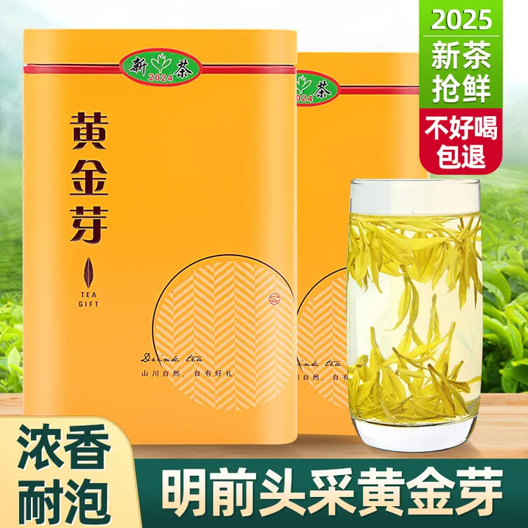 【支持试喝】【2025年新茶】黄金芽A1茶叶明前茶送人礼盒送人过节绿茶