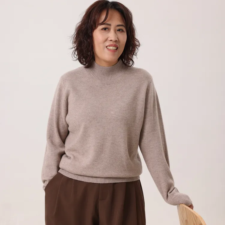 【群意毛衣】9735九针加厚加厚基础款半高领秋冬必备纯色打底毛衣