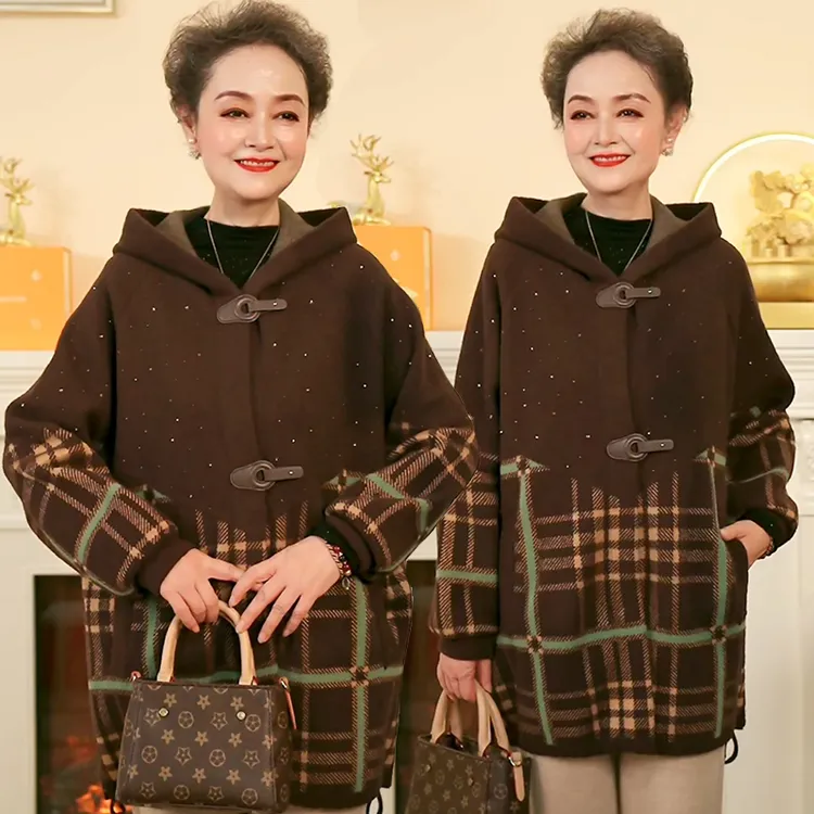 气质妈妈装秋季毛衣外套2025新款针织大衣服洋气外套时尚中年冬装