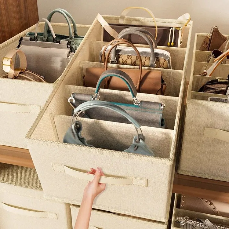 2025新款包包收纳神器柜内省空间手提托特包分格防尘保护袋放置架