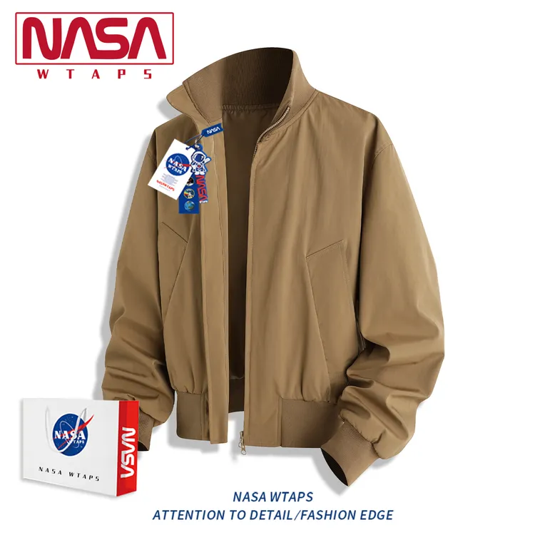 NASA WTAPS美式教练夹克男款秋季新款立领棒球服宽松运动冲锋外套