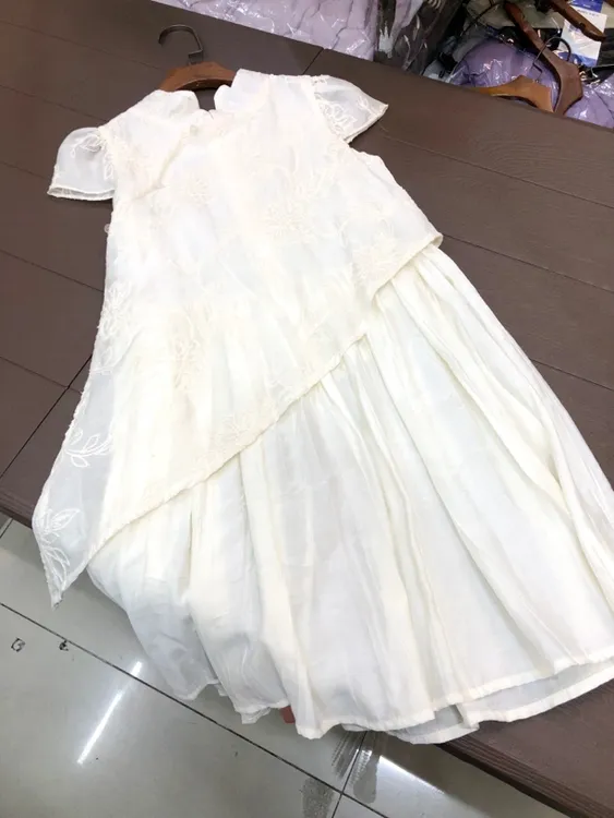 2025夏季新款设计款超薄设计款棉料凉快旗袍款裙子7-13