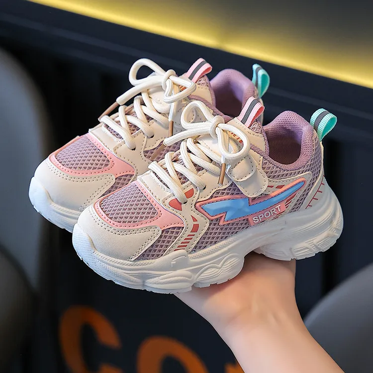 女童运动鞋2025春季新款网面透气儿童鞋子男童网鞋潮童跑步鞋
