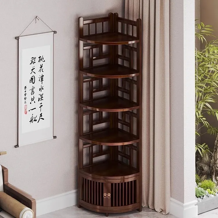 博古架新中式转角置物架茶室多层茶具收纳架角落摆件架茶叶博物架