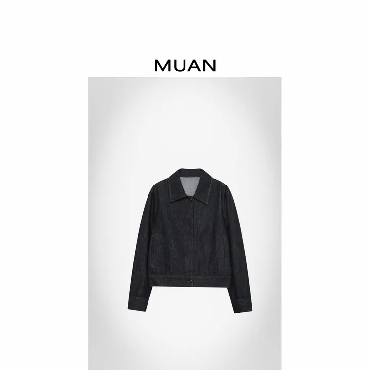 木岸MUAN：《白蓝地牛仔外套》定制百搭牛仔外套上衣女CQ-YJ-25021