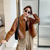 高档外套女时尚休闲2025春秋冬新款加厚绒短款皮夹克上衣