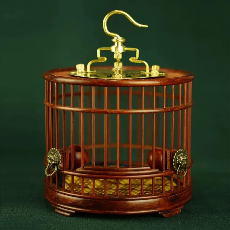 高档蝈蝈笼子大全红木乌木黄金檀手工圆形鸣虫爬虫用具