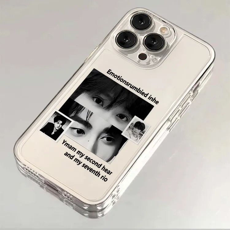 双人眼神太空壳适用iphone16Pro手机壳华为P70vivo透明小米15女