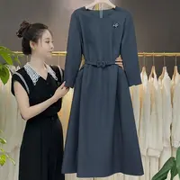 2025新款秋季裙子轻奢高级感长袖修身显瘦连衣裙