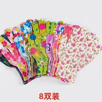 花色尼龙印花手套弹力手套透气防晒劳保家务手套