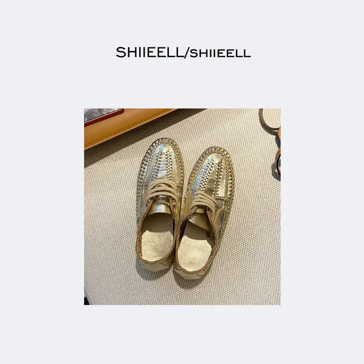 SHIIEELL 老钱风气质防滑夏季百搭潮流通勤休闲平跟鞋W3531