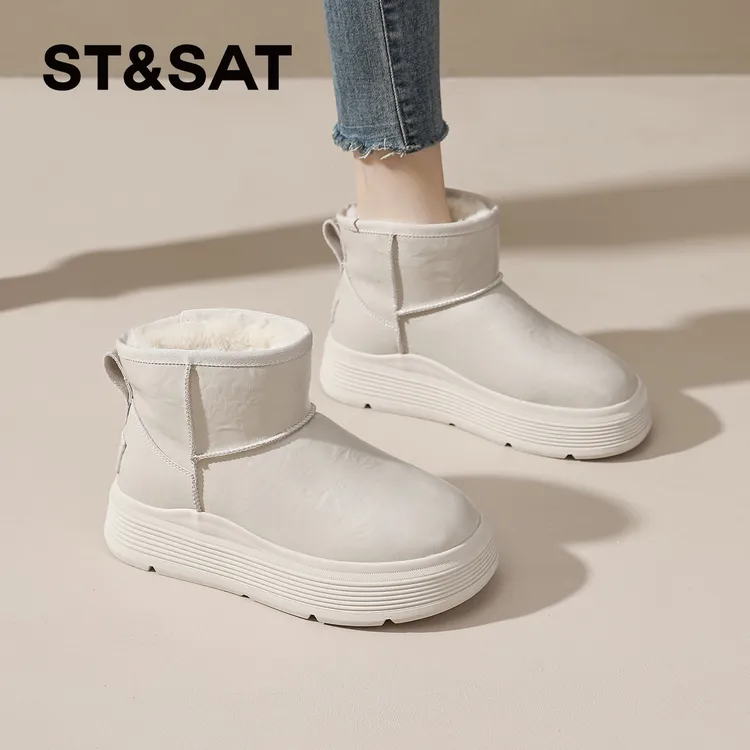 星期六爆款加绒外穿棉鞋女款2025新款冬季保暖雪地靴加厚毛毛棉靴